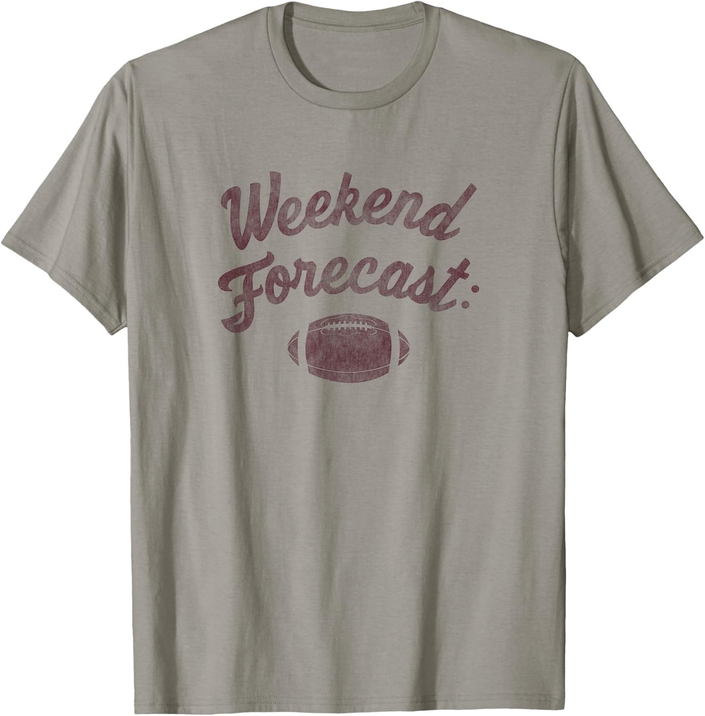 Fifth Sun Weekend Forecast Football Stamp T-Shirt - T-Shirt | Sand