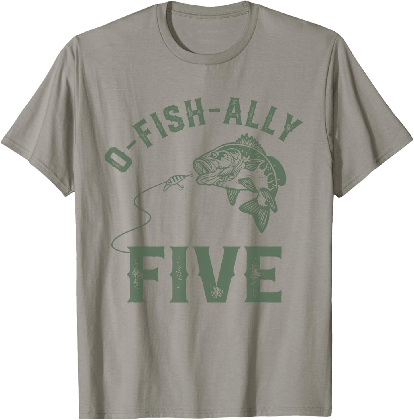 O-fish-ally Five Birthday Decorations 5th Birthday Boy T-Shirt - T-Shirt | Sand