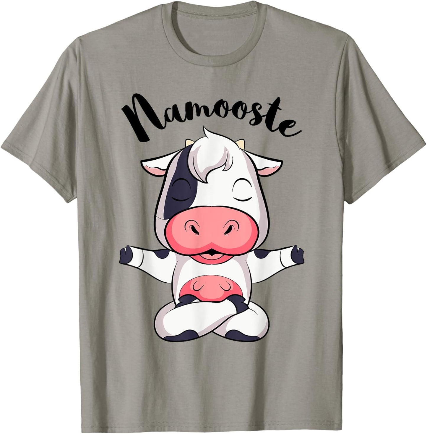 Namoostee Cow Shirt Women Girls Cow Lover Gifts Namaste Yoga T-Shirt - T-Shirt | Sand