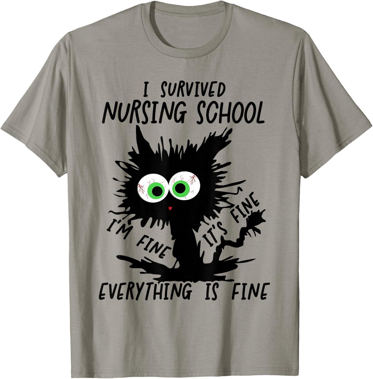 I Survived Nursing School Graduation 2026 Nurse School Grad T-Shirt - T-Shirt | Sand