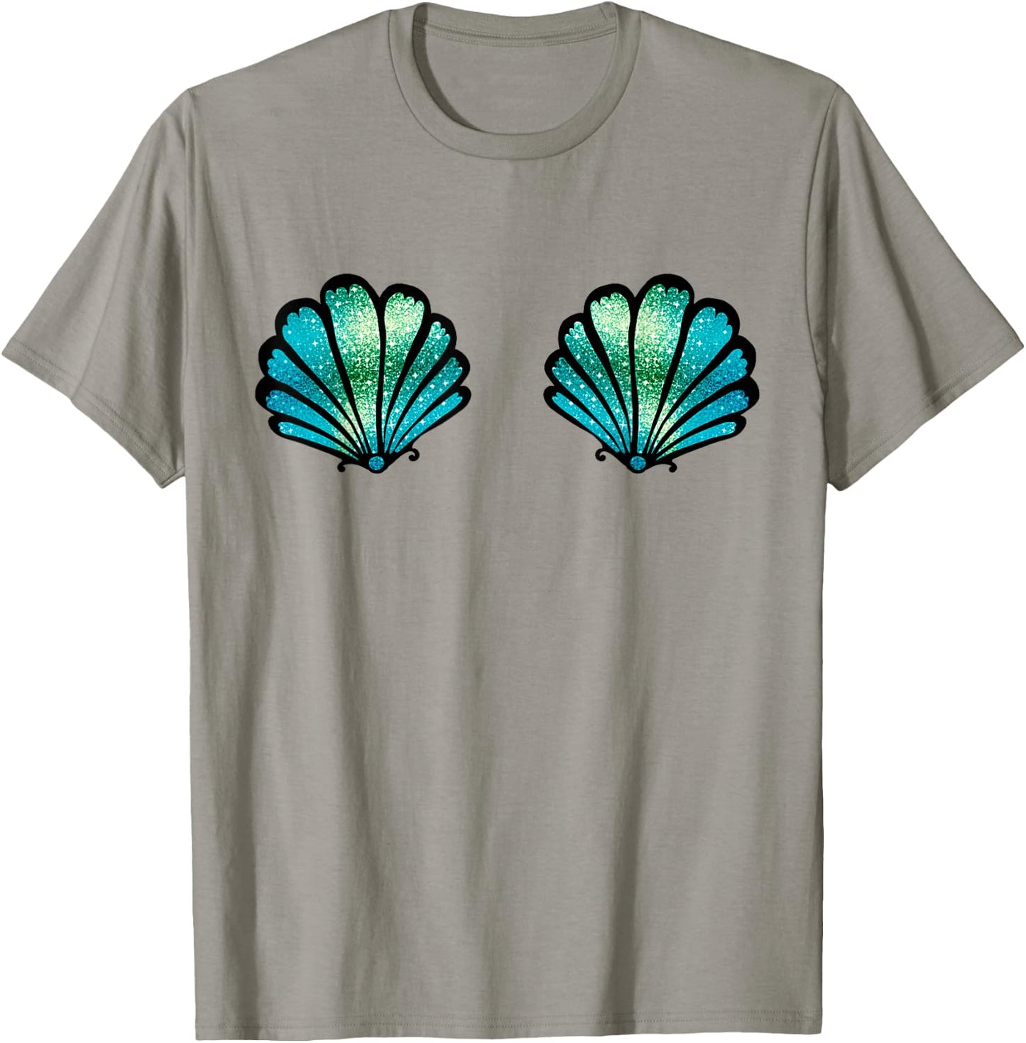 Mermaid, Seashell, Sea, Shell, Bikini, Carnival, Halloween T-Shirt - T-Shirt | Sand