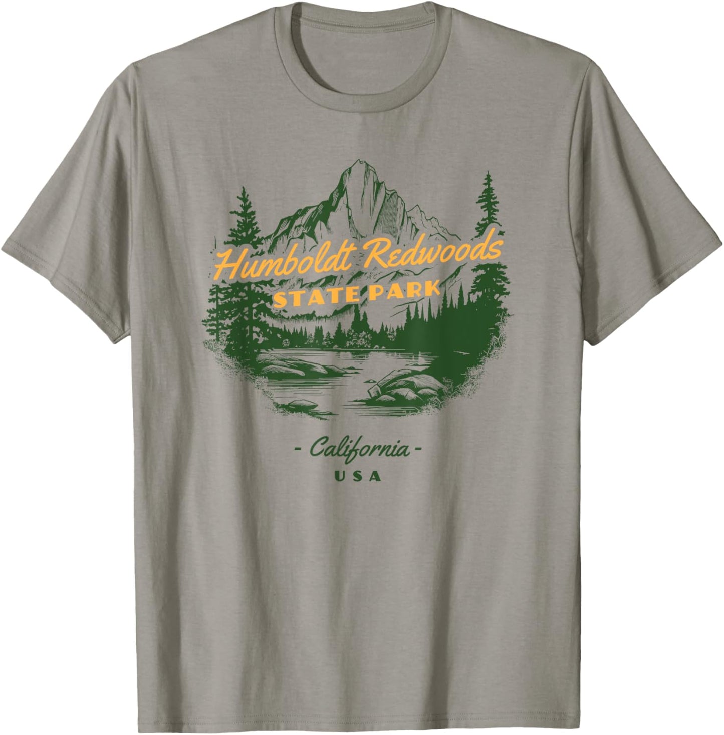 Humboldt Redwoods State Park California Retro Vintage T-Shirt - T-Shirt | Sand