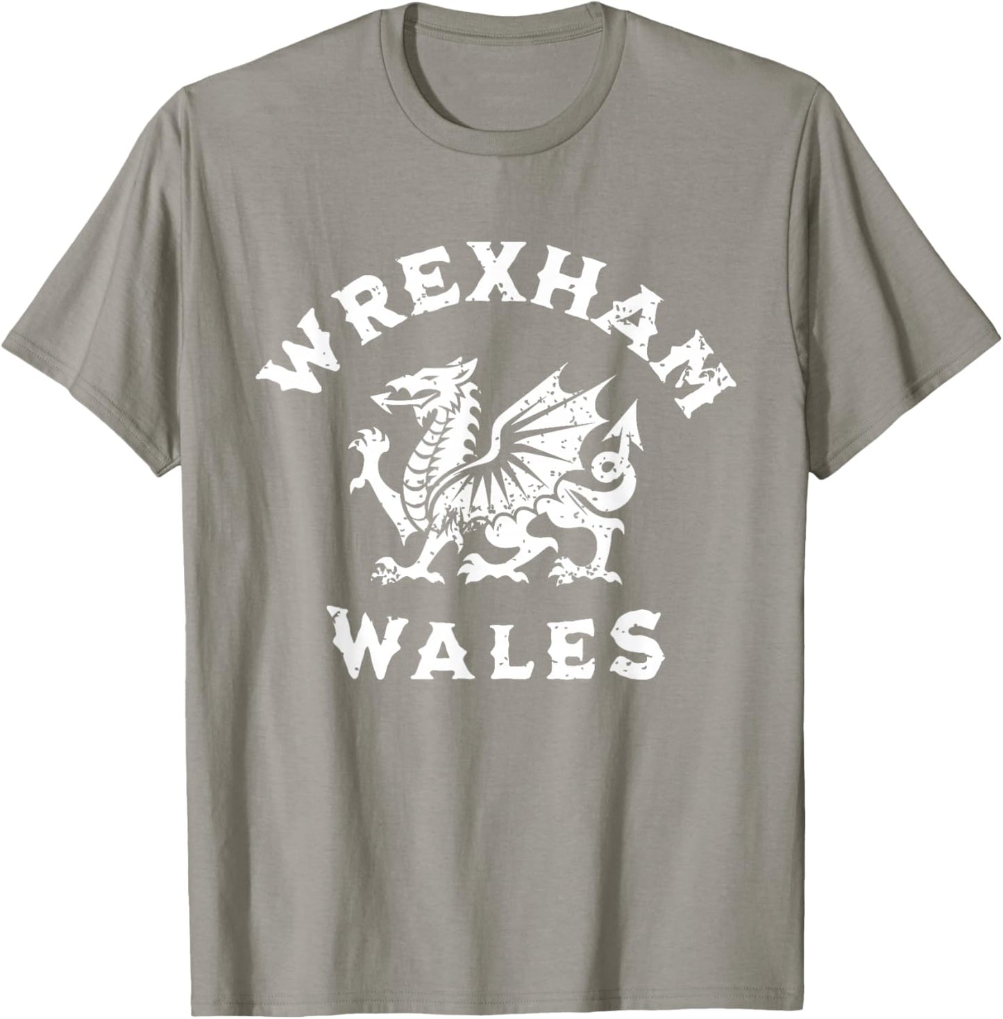 Wrexham Wales Welsh Dragon Flag Vintage T-Shirt - T-Shirt | Sand