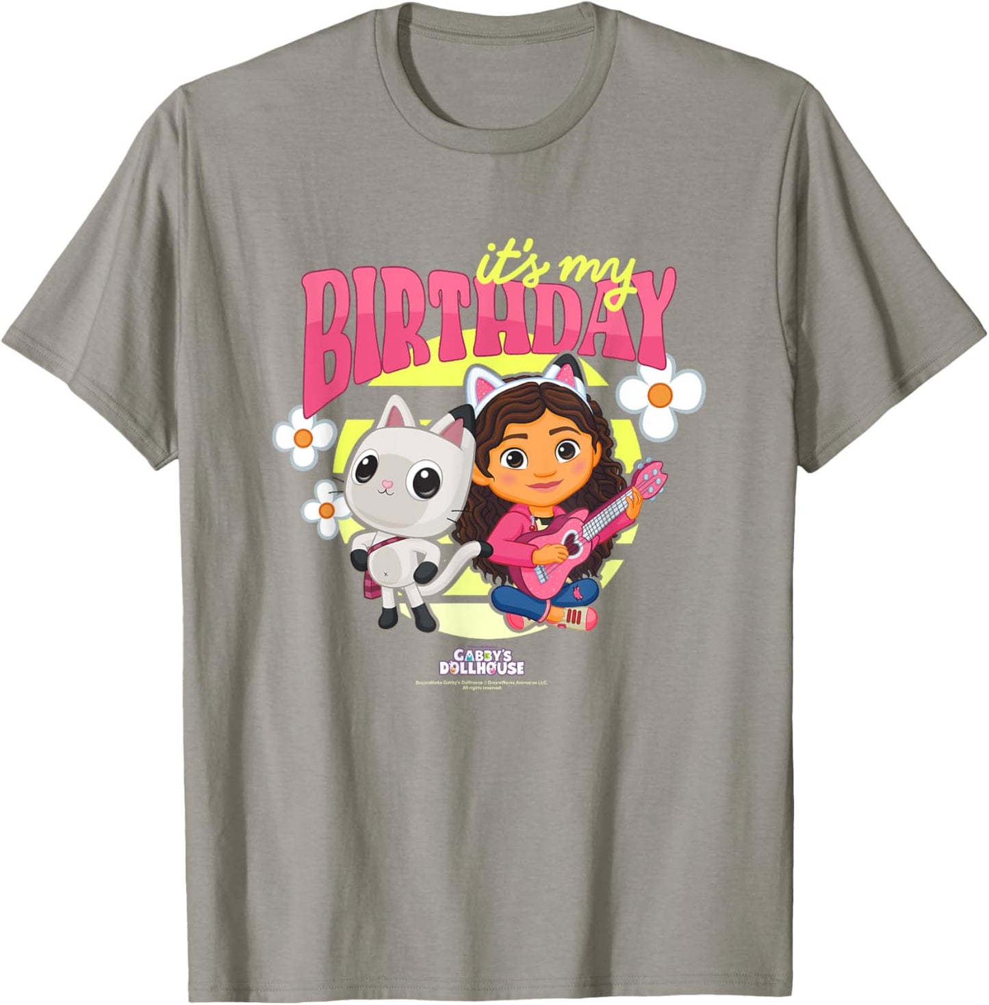 DreamWorks Gabby's Dollhouse Birthday It's My Birthday Logo T-Shirt - T-Shirt | Sand