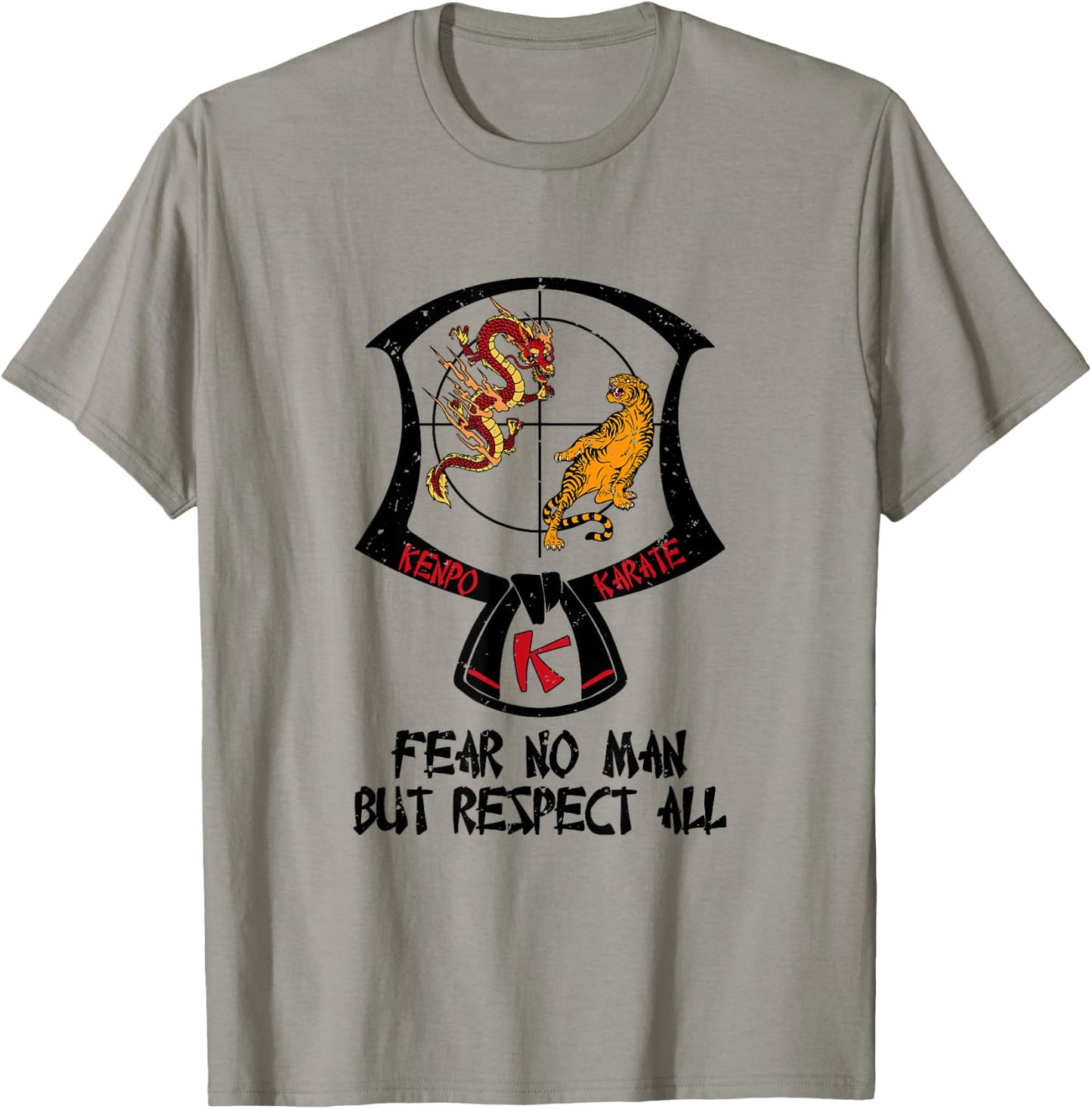 Kenpo Karate Patch Black Belt Saying Belt Ranking T-Shirt - T-Shirt | Sand