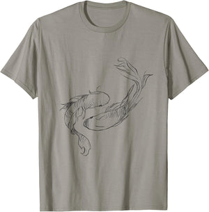 Koi Ying Yang floating Nishikigoi Koi carp fish lover T-Shirt - T-Shirt | Sand