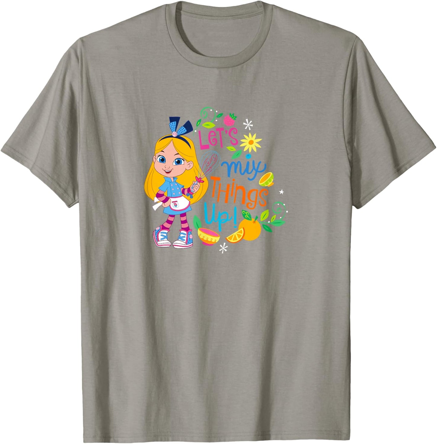Disney Alice's Wonderland Bakery Let's Mix Things Up! Logo T-Shirt - T-Shirt | Sand