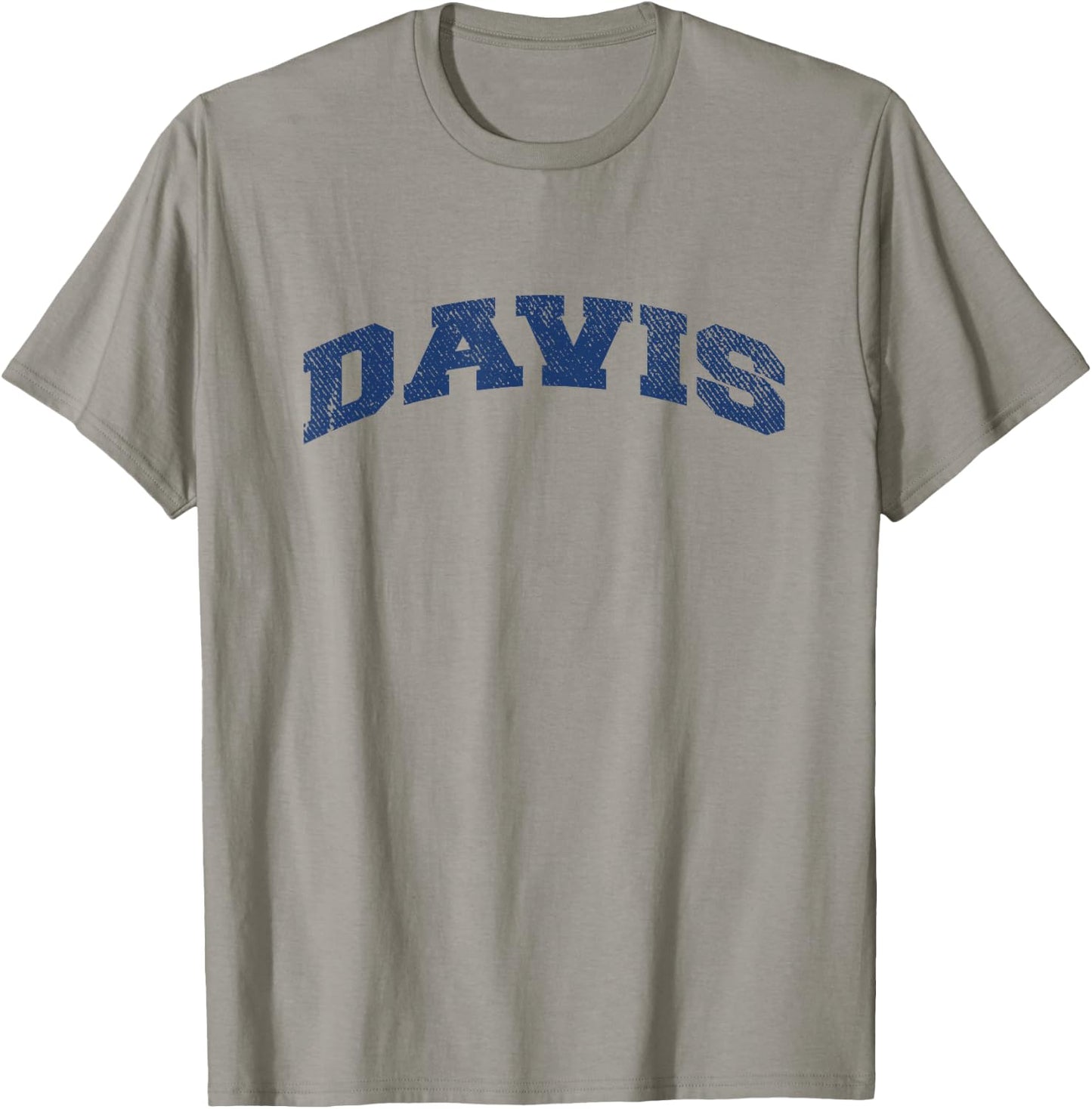 Davis California Varsity Style Vintage Grey T-Shirt - T-Shirt | Sand