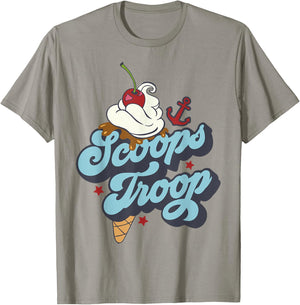 Netflix Stranger Things Scoops Troop Logo T-Shirt - T-Shirt | Sand