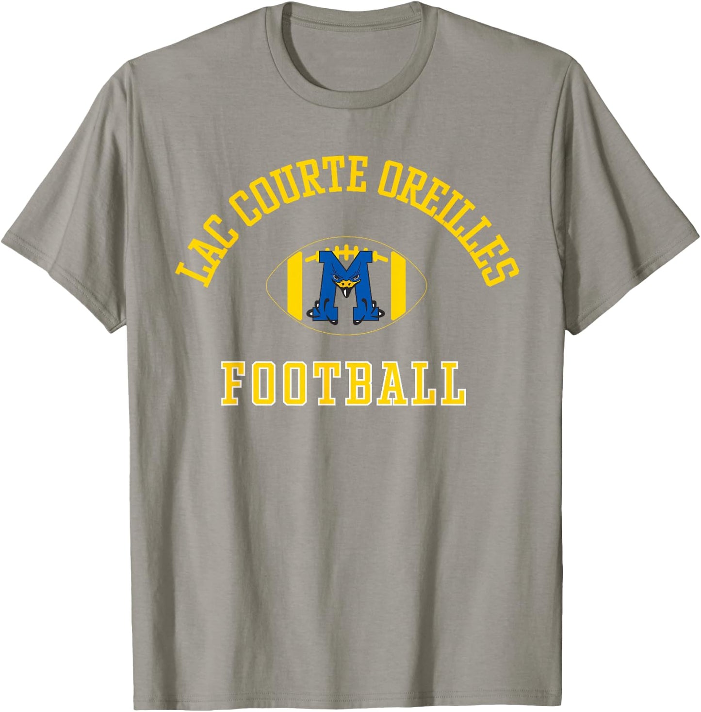 Lac Courte Oreilles Ojibwe School Migiziwag Football T-Shirt - T-Shirt | Sand