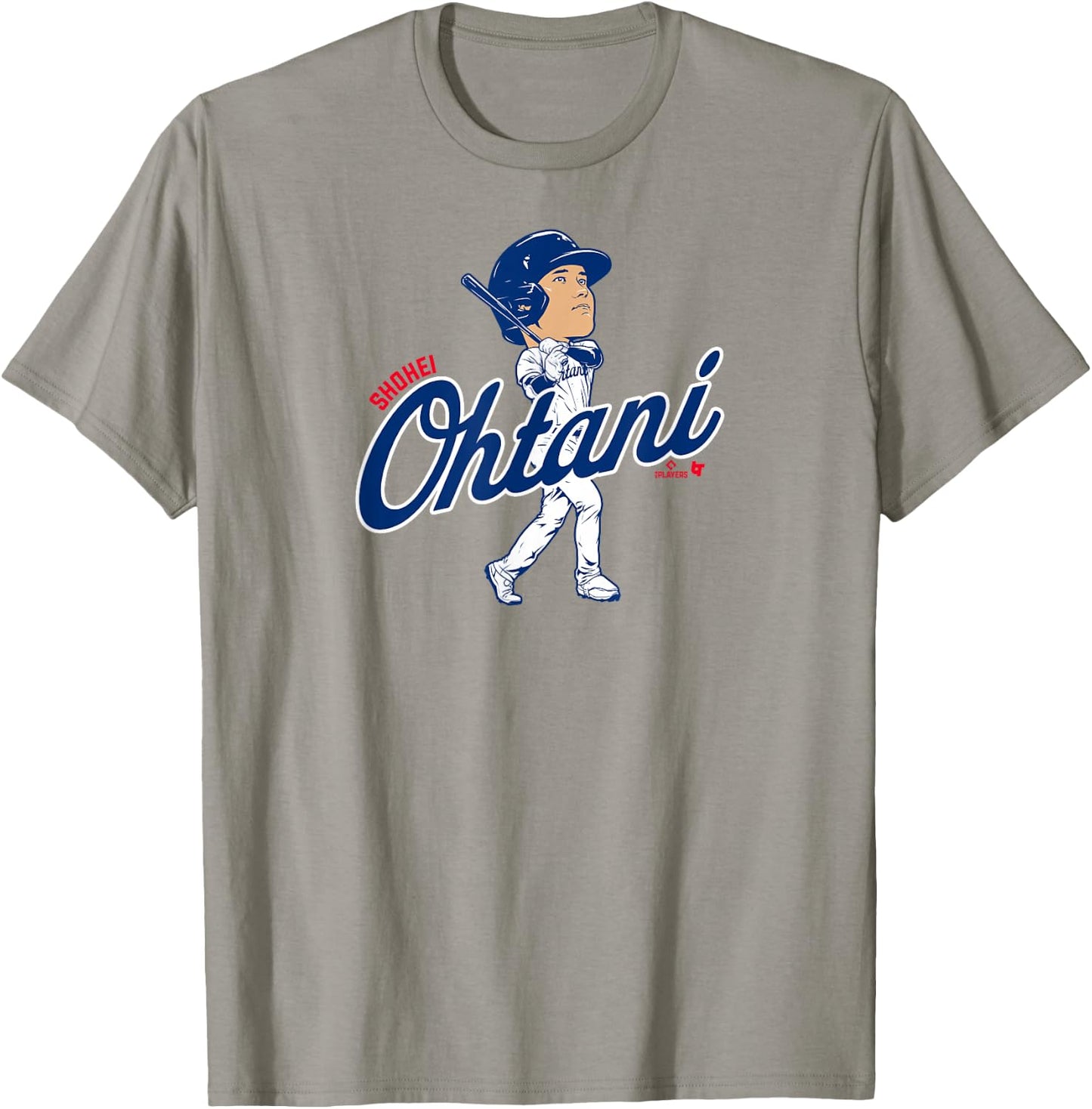 Shohei Ohtani - Batting Caricature - Los Angeles Baseball T-Shirt - T-Shirt | Sand