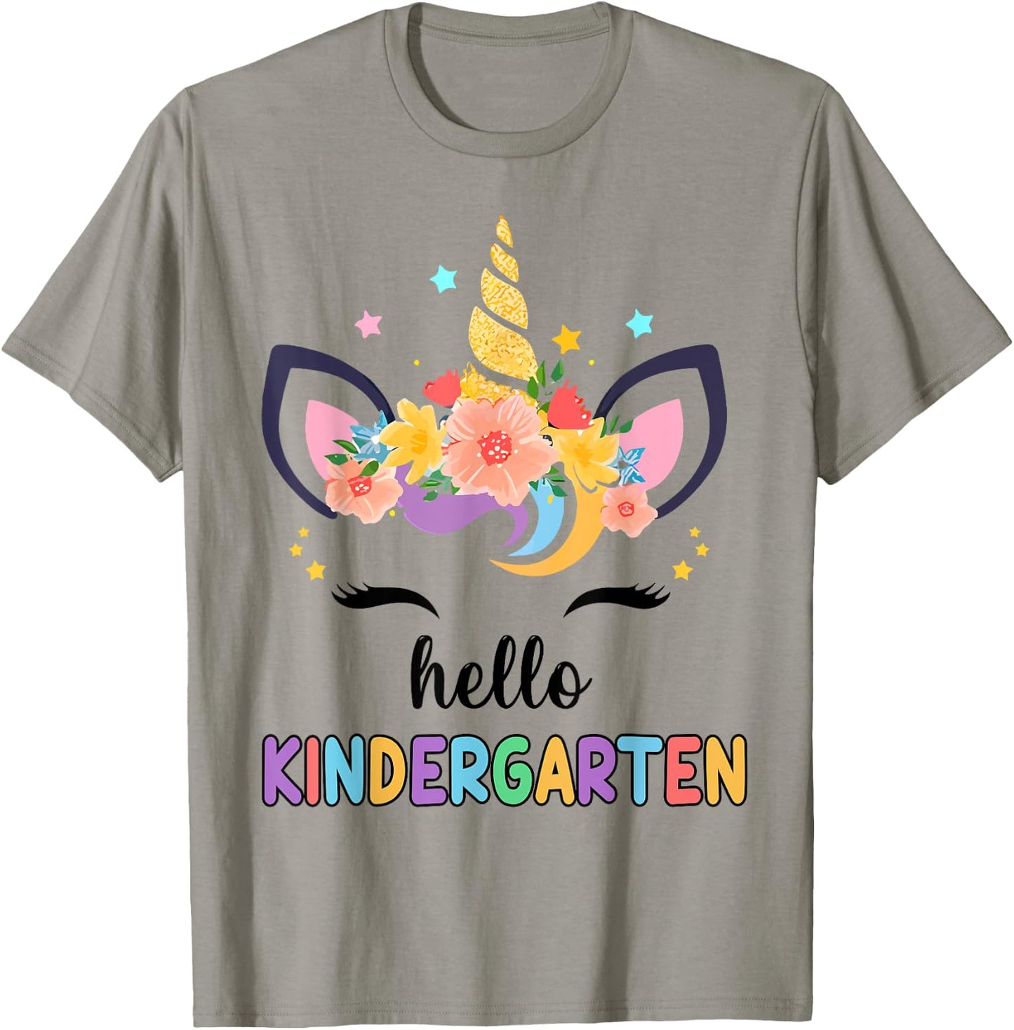 Hello Kindergarten Girl First Day Back School Unicorn Kids T-Shirt - T-Shirt | Sand
