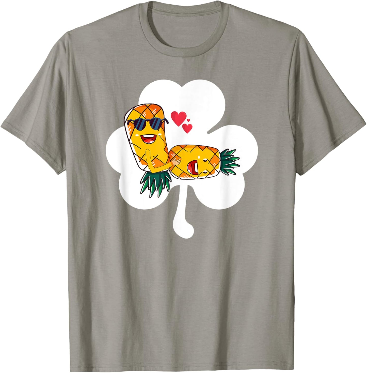 Lucky Swinger Upside Down Pineapple Making Love Shamrock T-Shirt - T-Shirt | Sand