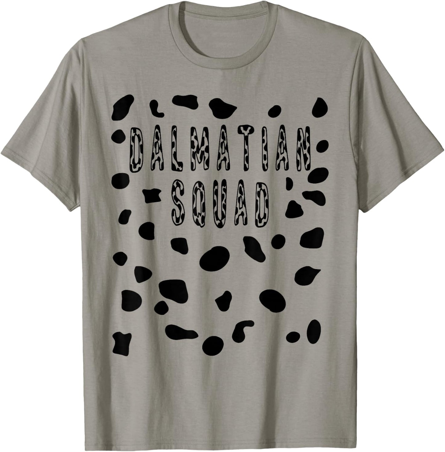 Dalmatian Squad Costume - Halloween Pretend Dog Spots T-Shirt - T-Shirt | Sand