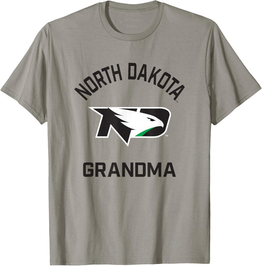 University of North Dakota Fighting Hawks Arched Grandma T-Shirt - T-Shirt | Sand