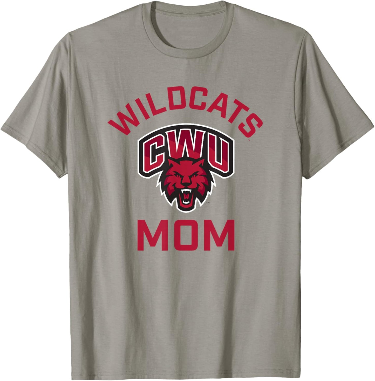 Central Washington University Wildcats Arched Mom T-Shirt - T-Shirt | Sand