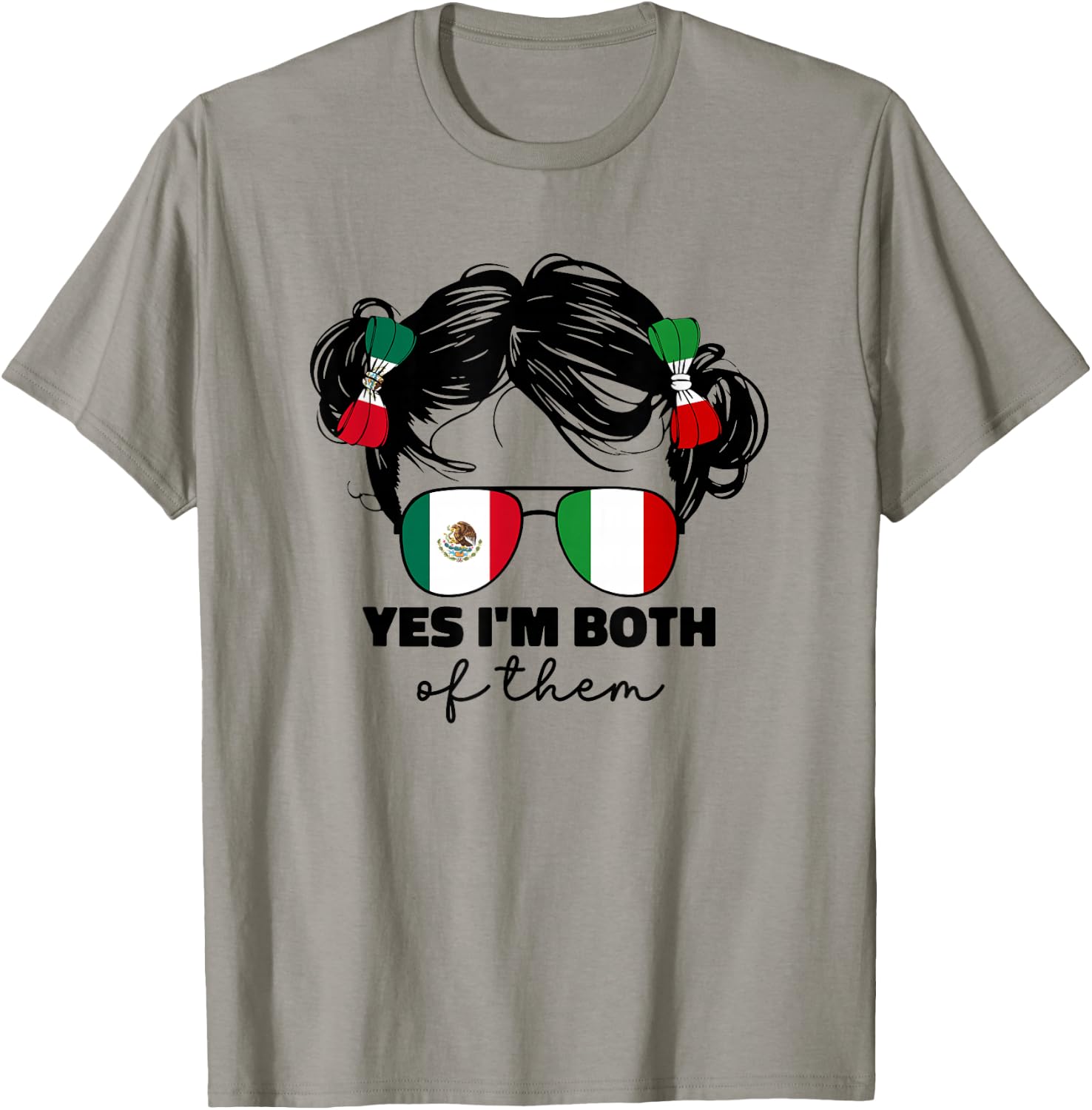 Girls Half Mexican And Italian Mexico Italy Flag Kids Girl T-Shirt - T-Shirt | Sand