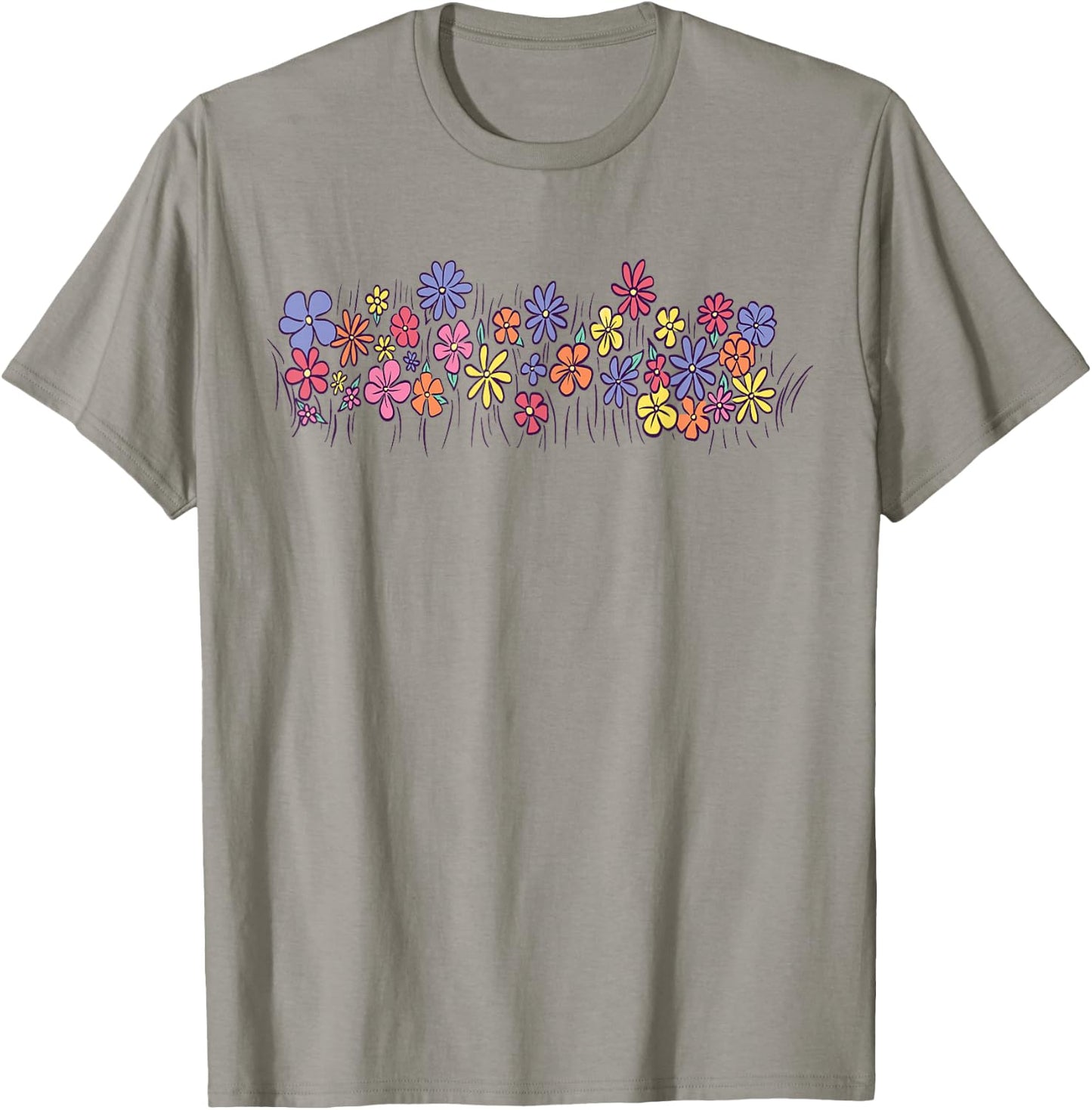 Colourful Flowers T-Shirt - T-Shirt | Sand