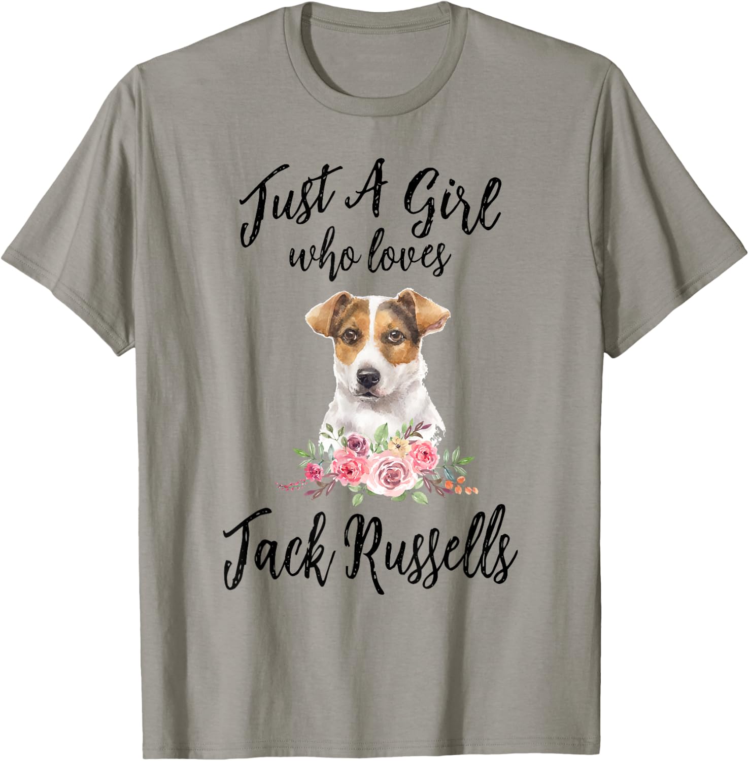 Just a Girl Who Loves Jack Russells Lover Girls Women T-Shirt - T-Shirt | Sand