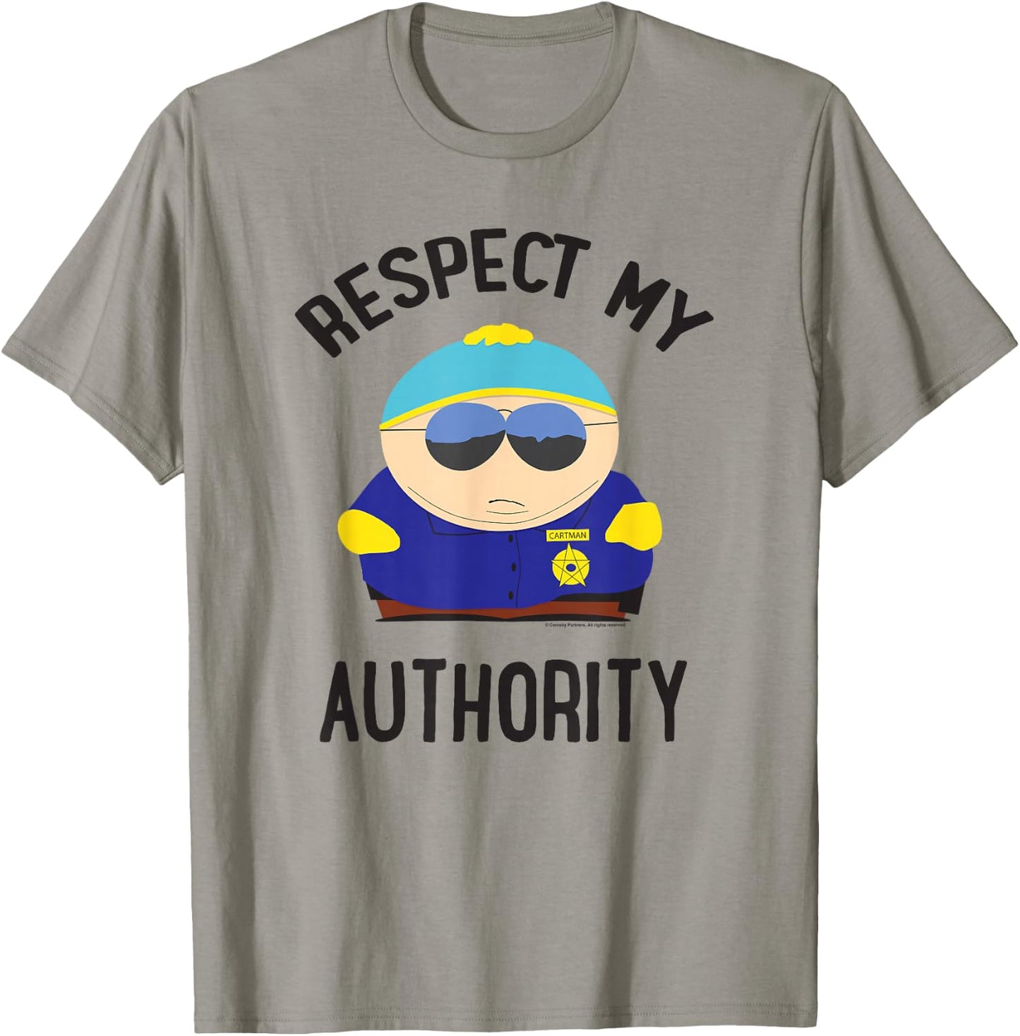 South Park Cartman Respect My Authority T-Shirt - T-Shirt | Sand