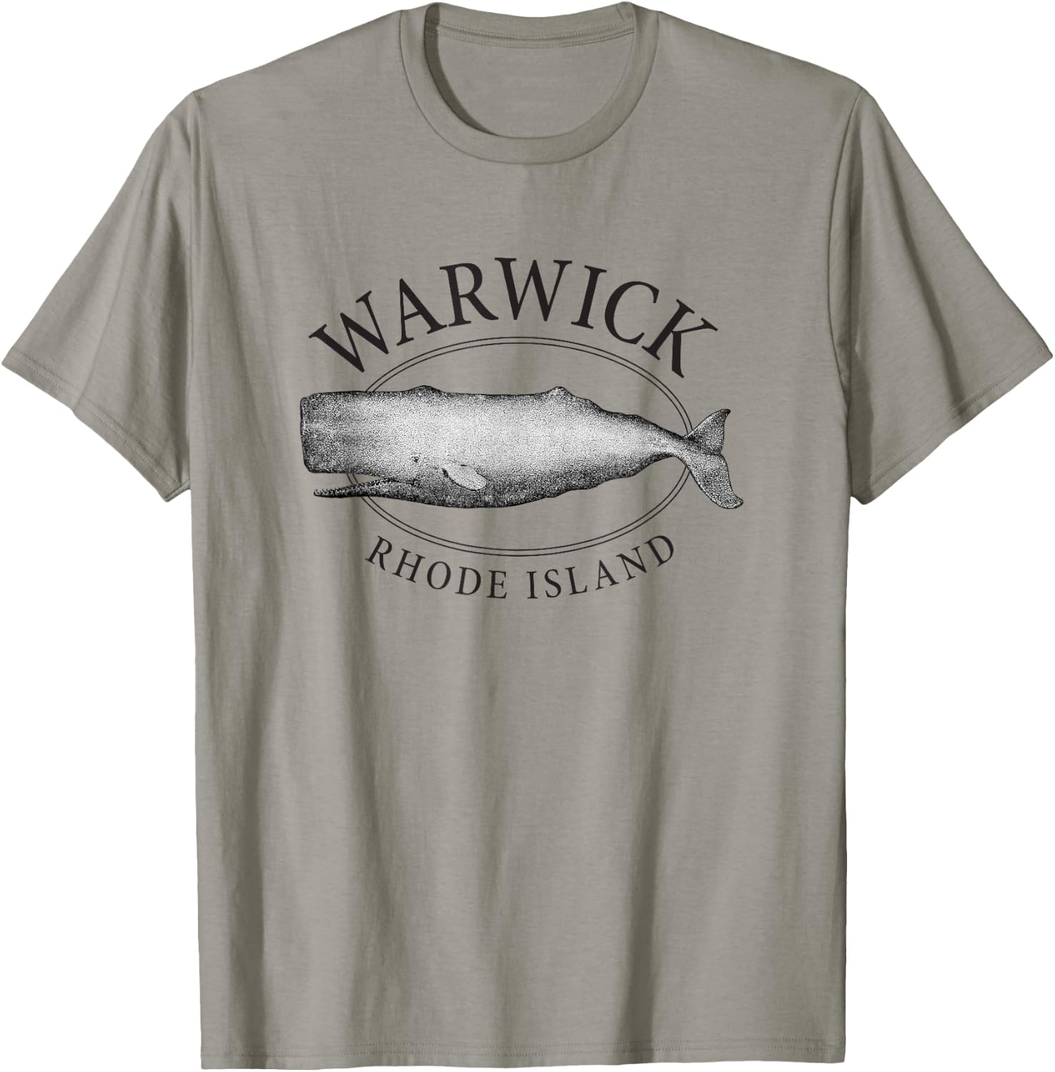 Warwick Rhode Island Vintage Whale Design T-Shirt - T-Shirt | Sand
