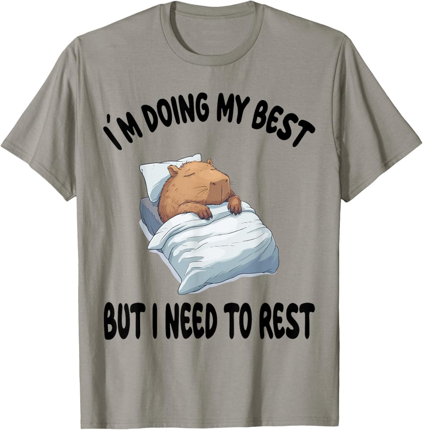 Capybara Official Sleepshirt Pajamas Nightgown T-Shirt - T-Shirt | Sand