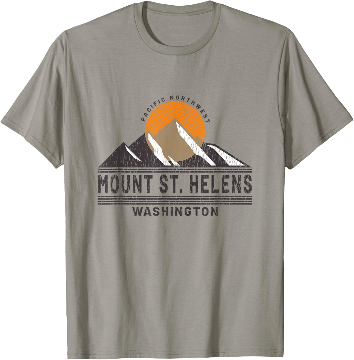 Vintage Mount St. Helens Washington - Mountain Souvenir T-Shirt - T-Shirt | Sand