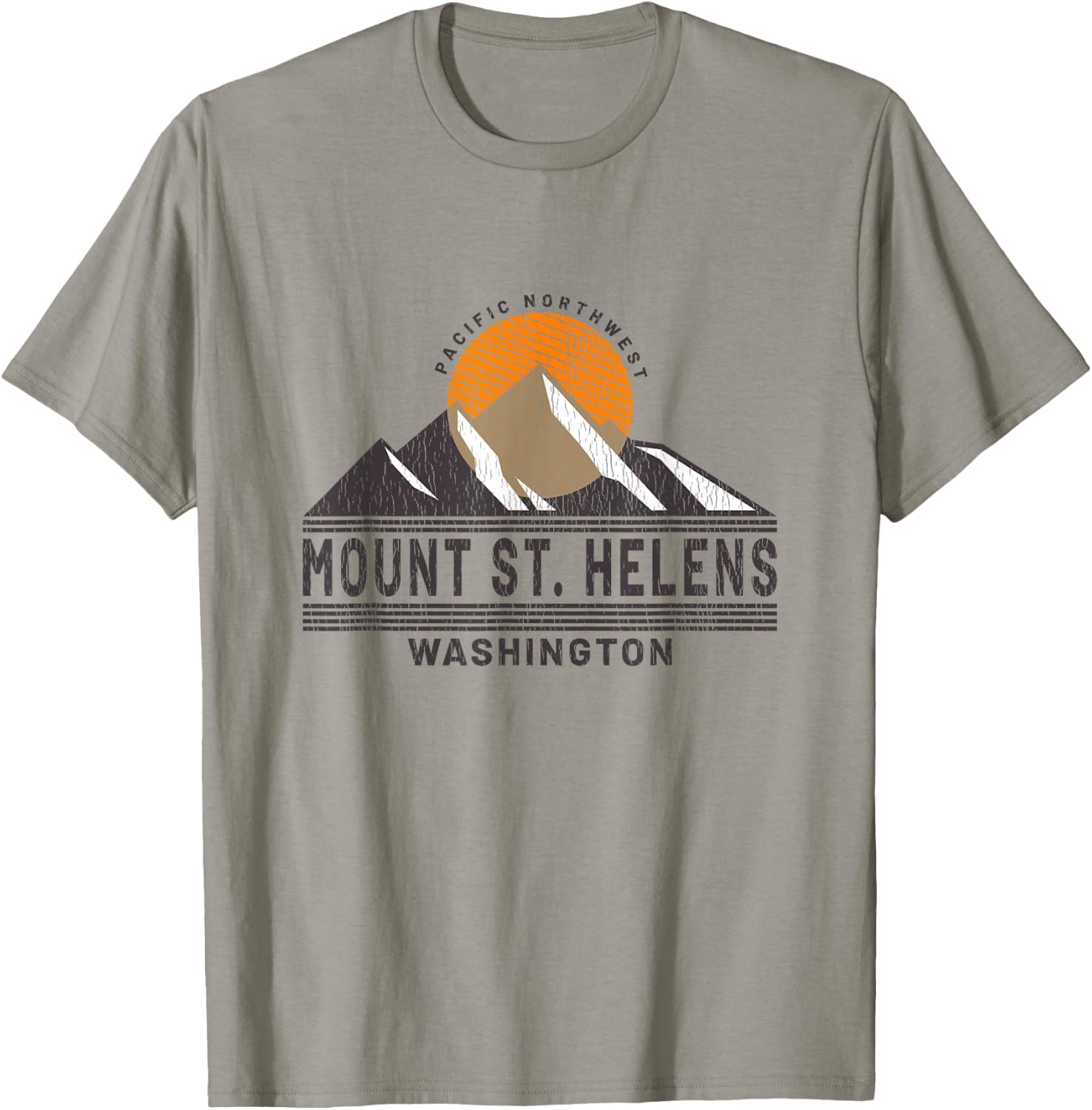 Vintage Mount St. Helens Washington - Mountain Souvenir T-Shirt - T-Shirt | Sand