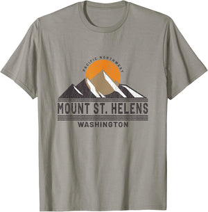 Vintage Mount St. Helens Washington - Mountain Souvenir T-Shirt - T-Shirt | Sand