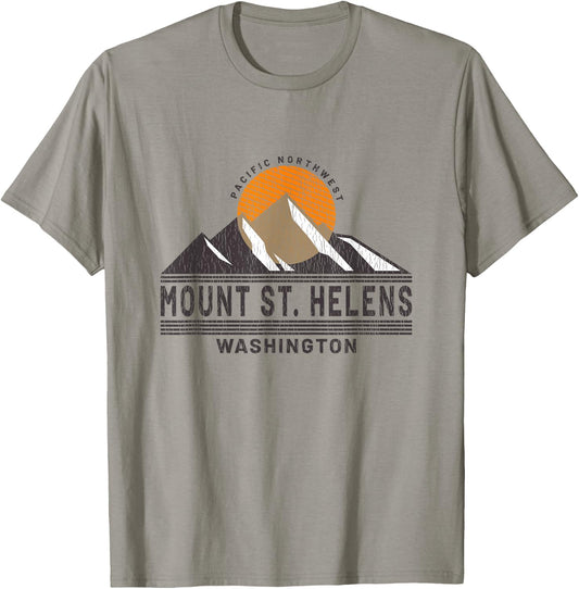 Vintage Mount St. Helens Washington - Mountain Souvenir T-Shirt - T-Shirt | Sand