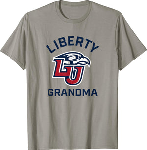 Liberty University Flames Arched Grandma T-Shirt - T-Shirt | Sand