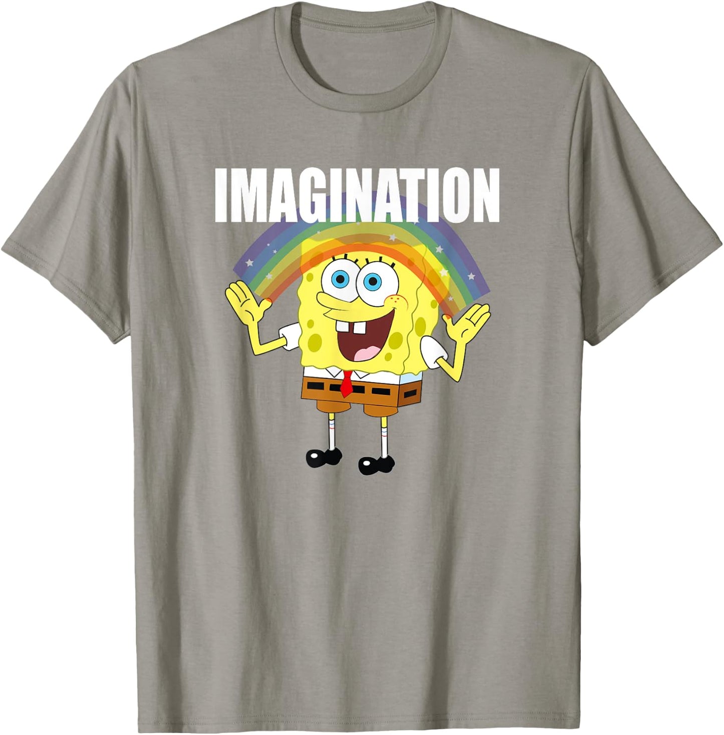 Mademark x SpongeBob SquarePants - SpongeBob - Rainbow with Imagination T-Shirt - T-Shirt | Sand