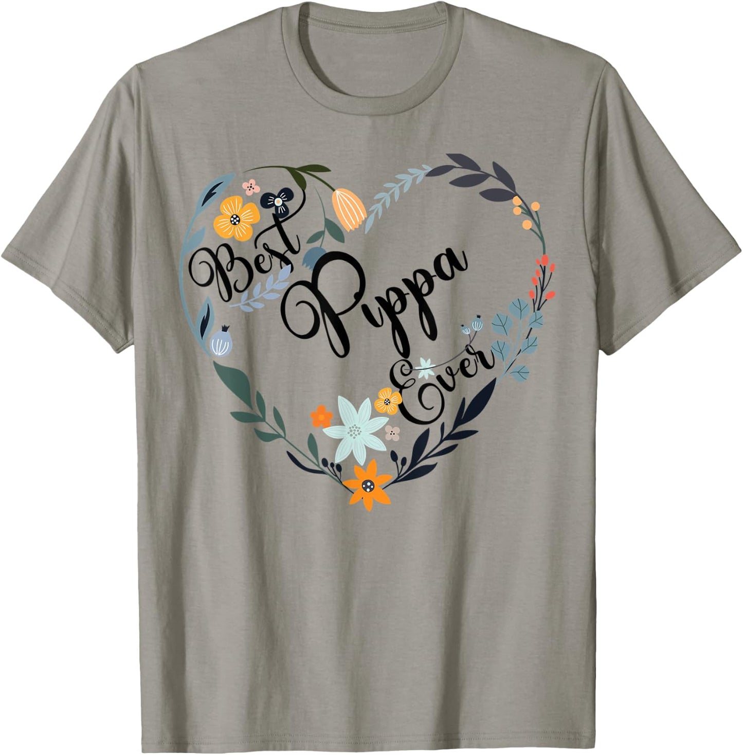 Best Pippa Ever Heart Flower Blessed Grandma Mother's Day T-Shirt - T-Shirt | Sand