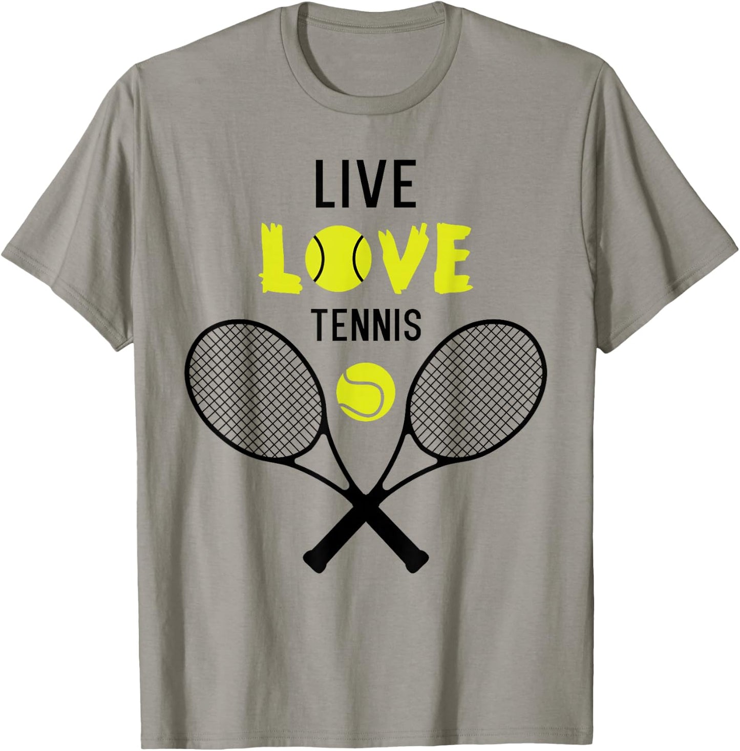 Live Love Tennis Funny Tennis Player Tennis Coach Gift T-Shirt - T-Shirt | Sand