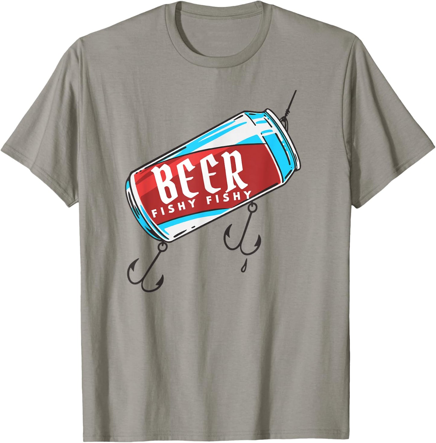 Humor Beer Fishy Fish Hook T-Shirt - T-Shirt | Sand