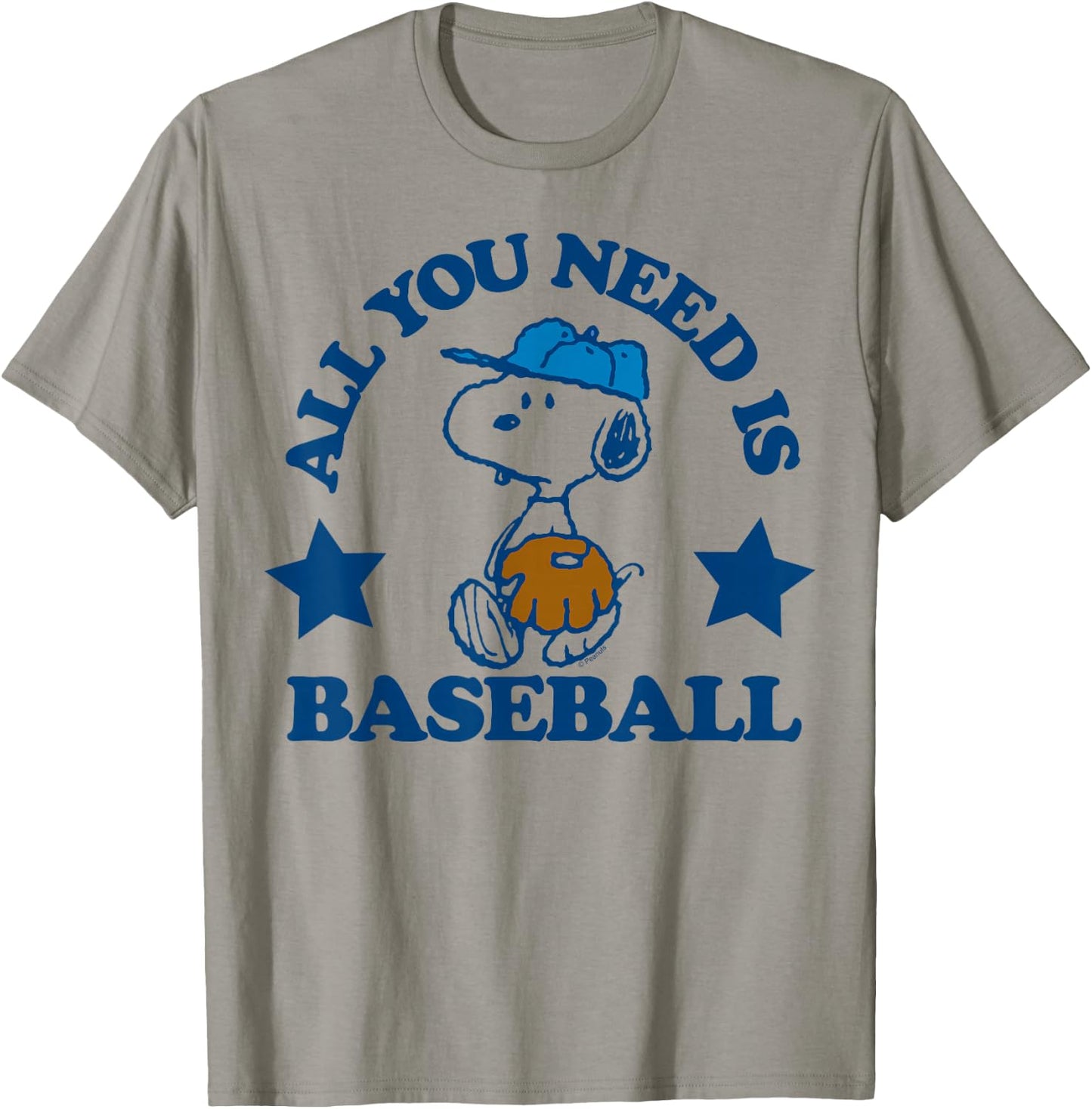 Peanuts - Snoopy All You Need Is Baseball T-Shirt - T-Shirt | Sand