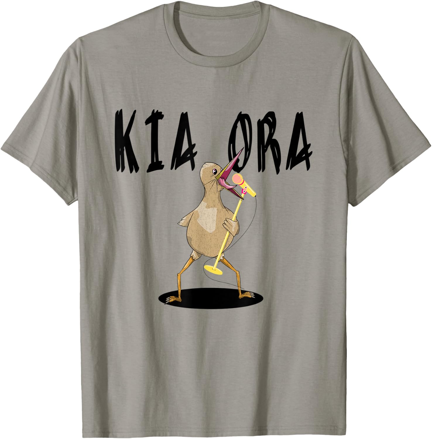 Kiwi KIA ORA Maori Greeting New Zealand T-Shirt - T-Shirt | Sand
