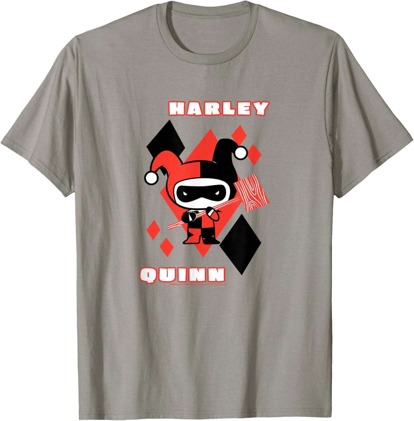 DC Comics Harley Quinn Chibi Diamond Portrait Logo T-Shirt - T-Shirt | Sand