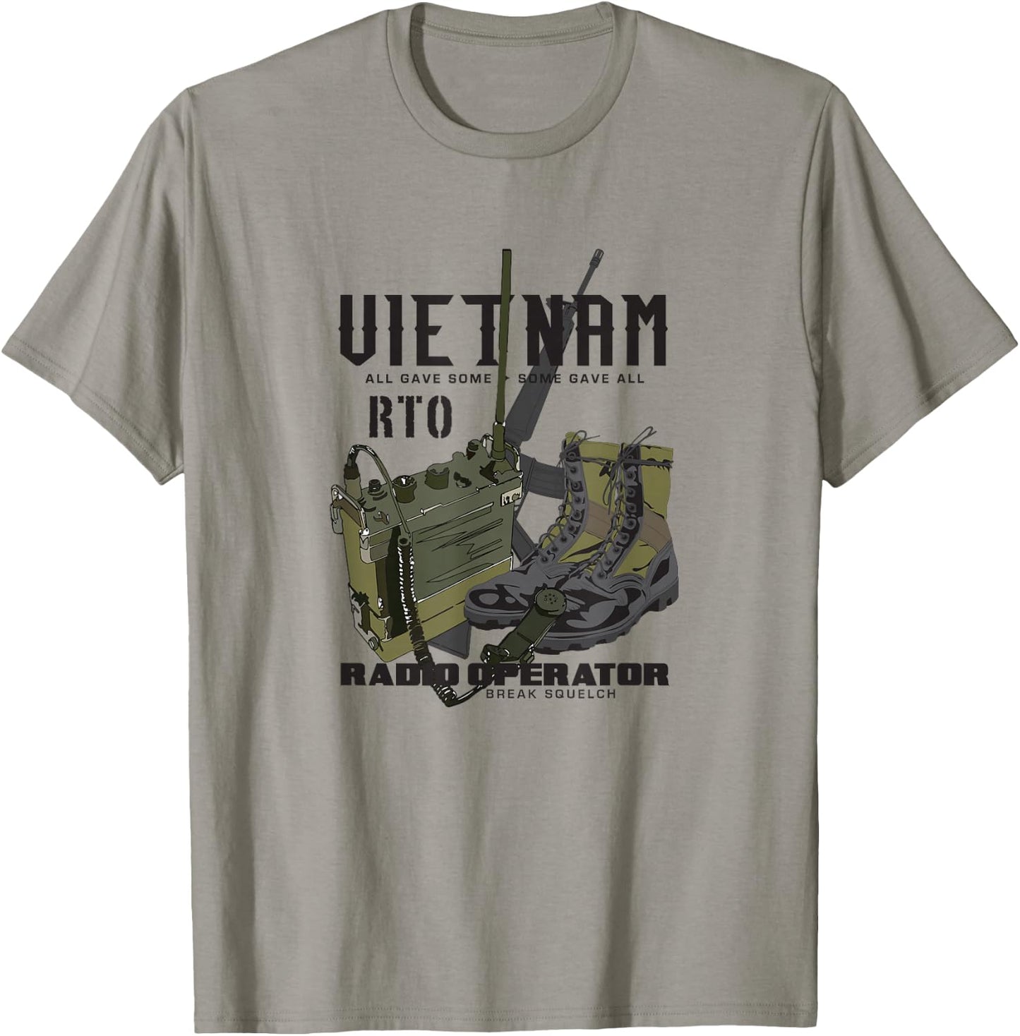 Vietnam Veteran Radio Operator T-Shirt - T-Shirt | Sand