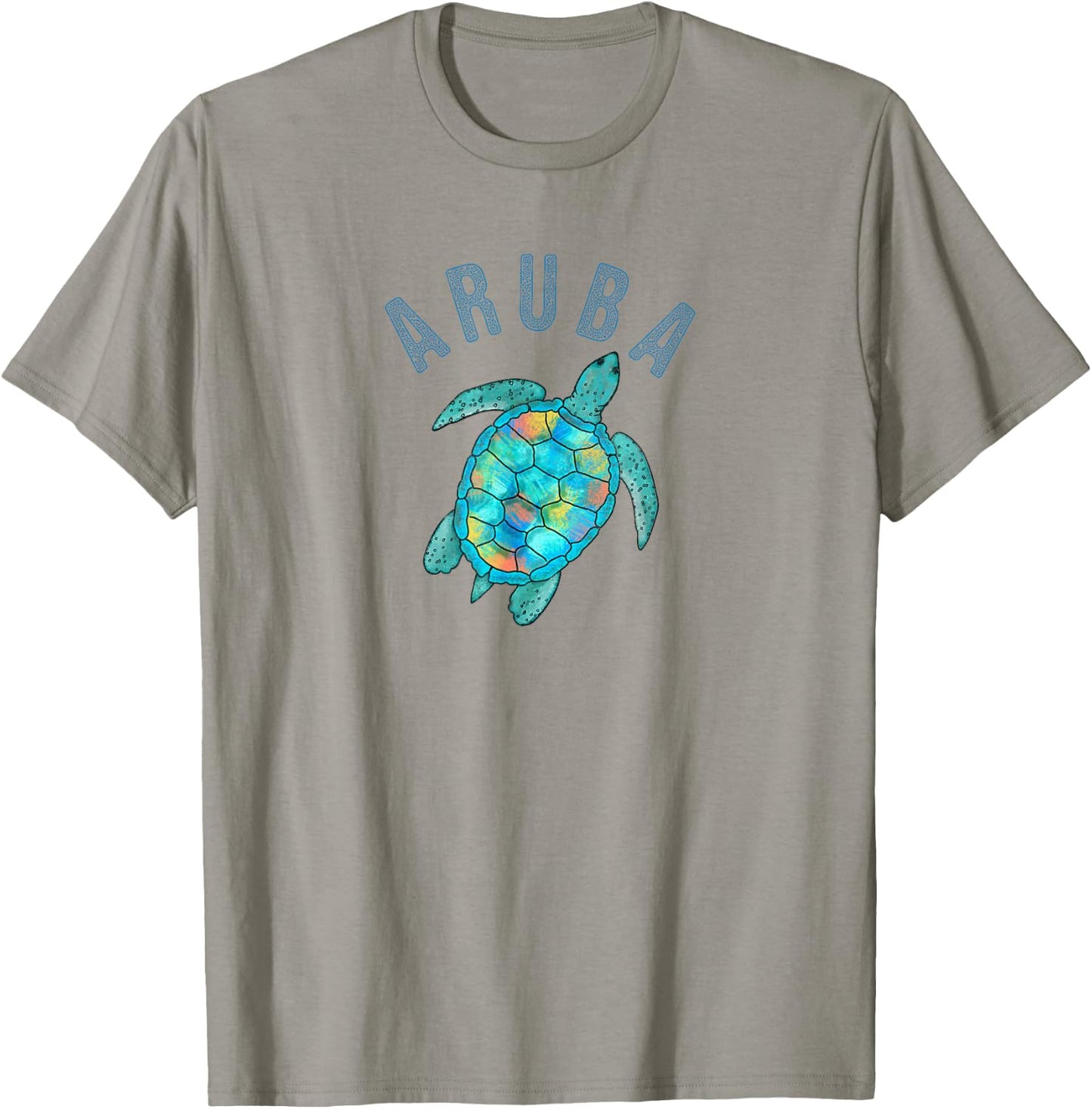 Aruba Beach Design/Sea Turtle Illustration Gift T-Shirt - T-Shirt | Sand