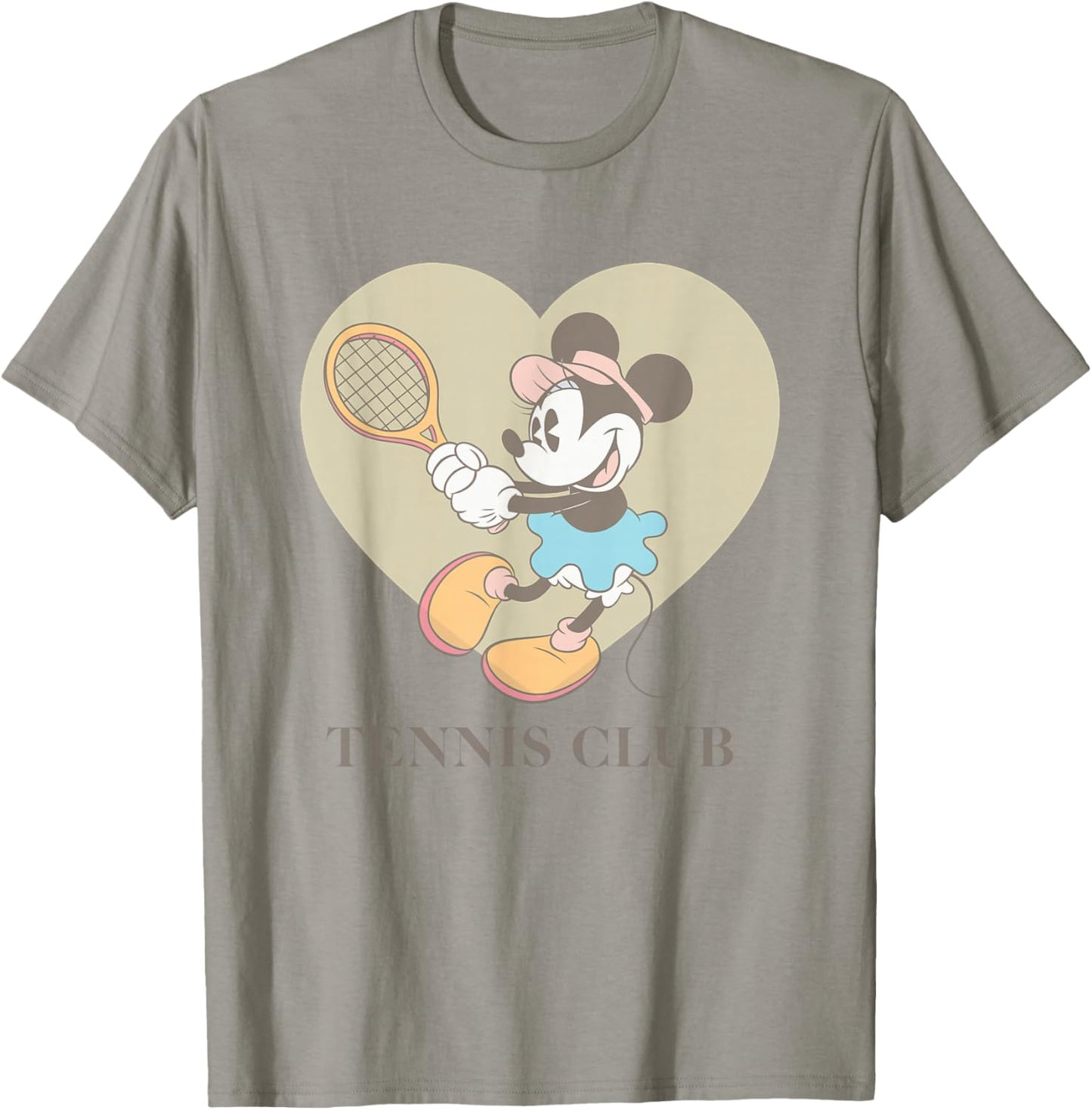 Disney Minnie Mouse Tennis Club Vintage Heart Portrait T-Shirt - T-Shirt | Sand