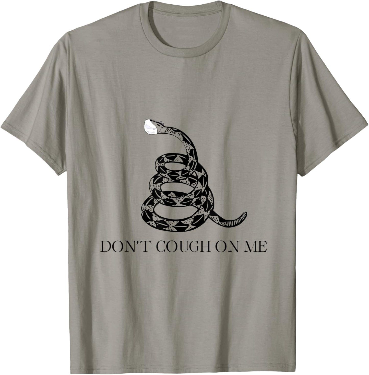 Gadsden Flag Facemask Snake Don't Cough on Me T-Shirt - T-Shirt | Sand