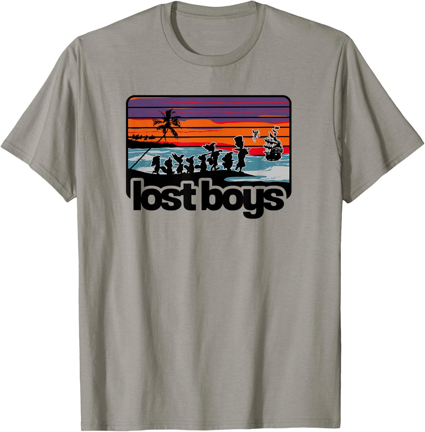 Disney Peter Pan Group Shot Lost Boys Color Stripes T-Shirt - T-Shirt | Sand