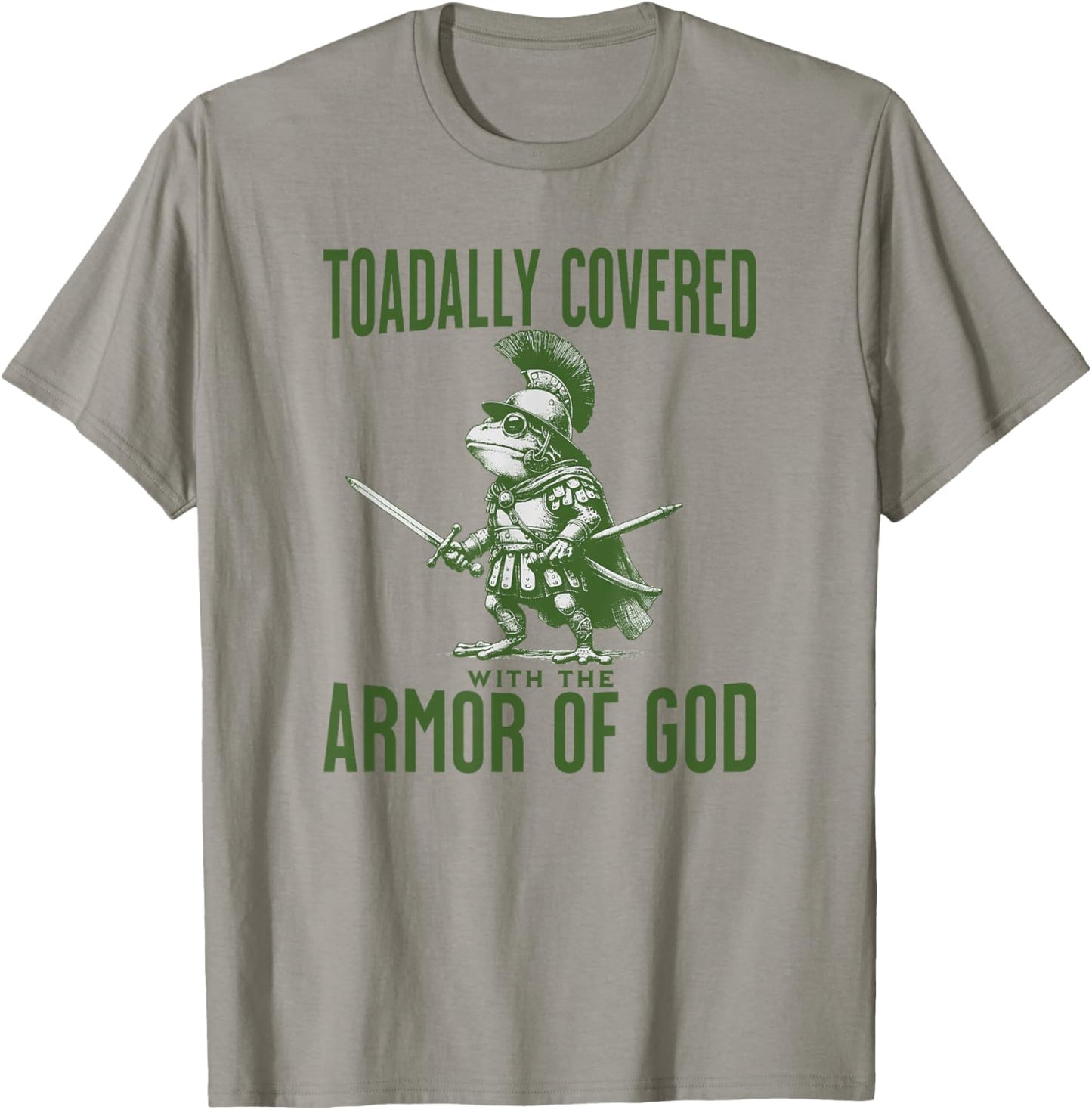 Funny Christian Meme Frog God Armor Bible Verse Jesus Trendy T-Shirt - T-Shirt | Sand
