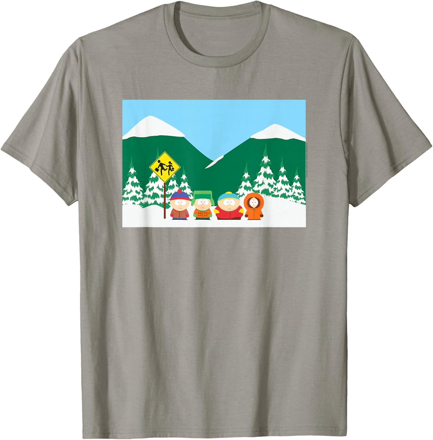 South Park Bus Stop T-Shirt - T-Shirt | Sand