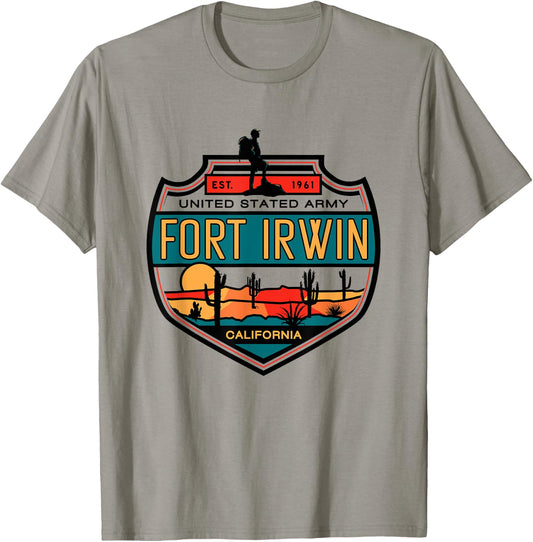 Fort Irwin Army United States Military Officially Licensed T-Shirt - T-Shirt | Sand