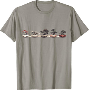 Bonsai Plants Bonsai Tree Accessories Shirts Bonsai Tree - Women's Casual Modern Nature Cartoon Bonsai Theme - White, Small T-Shirt - T-Shirt | Sand