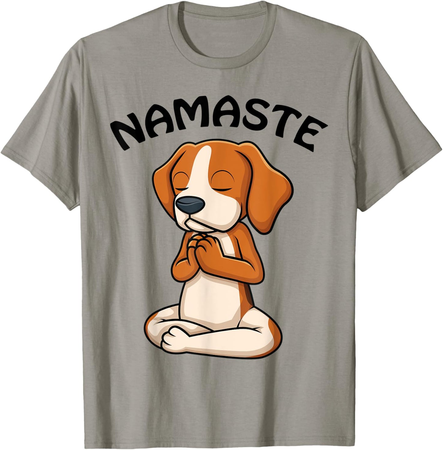 Puppy Yoga Shirt Funny Dog Lovers Yoga Gift Namaste Dogs Women T-Shirt - T-Shirt | Sand