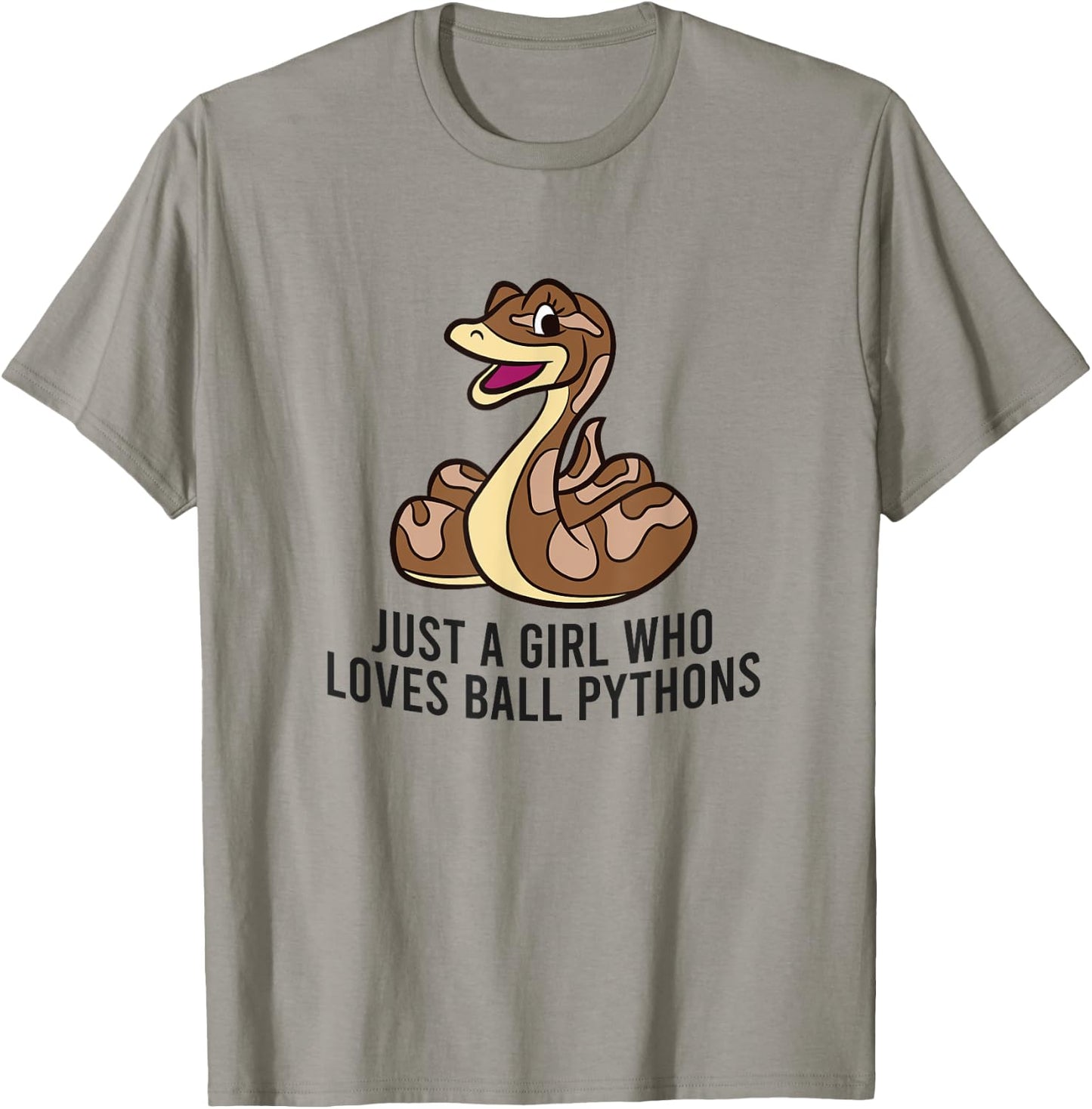 Just a Girl Who Loves Ball Python Snakes T-Shirt - T-Shirt | Sand