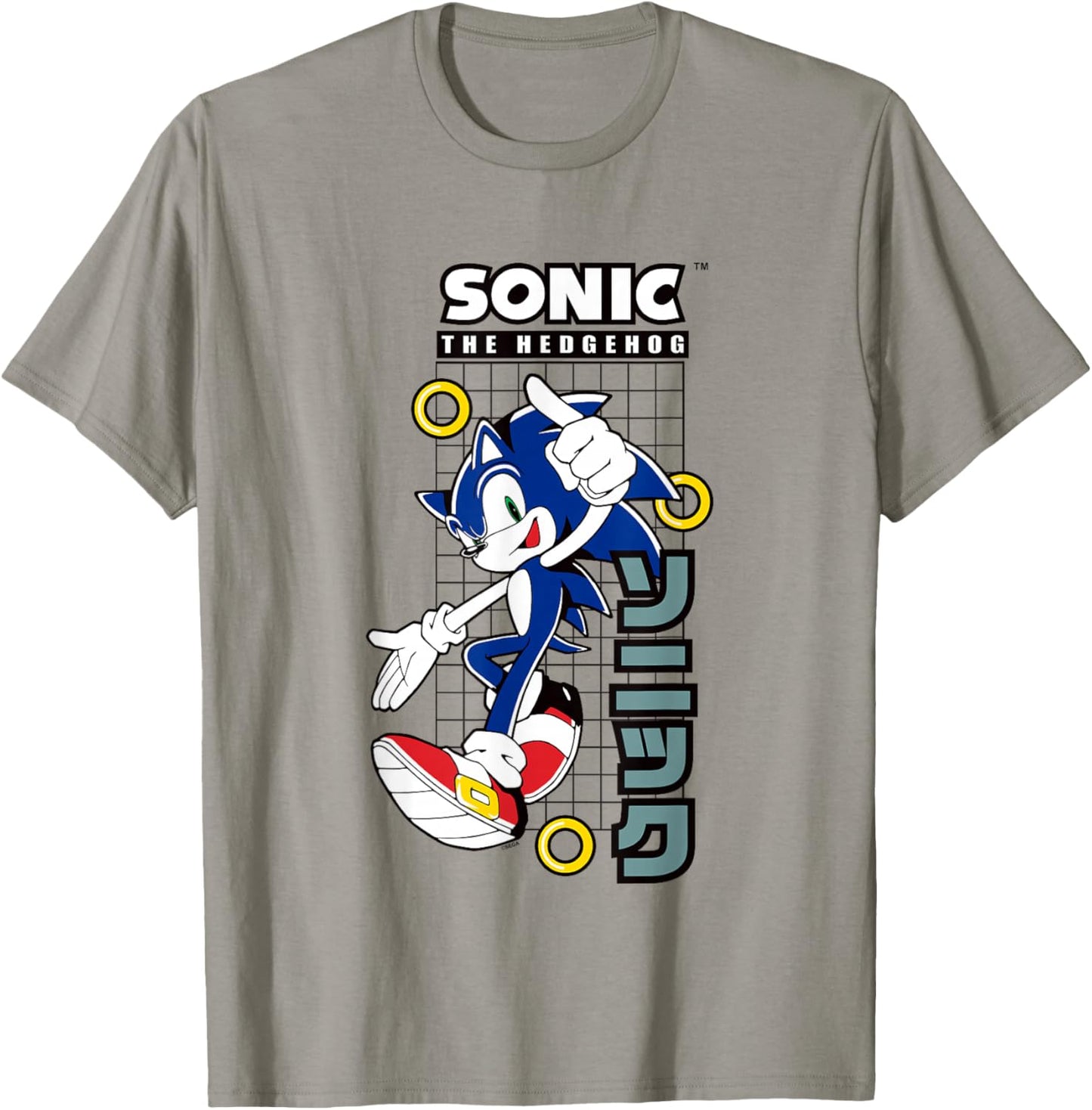 Sonic The Hedgehog Vintage Kanji Action Poster T-Shirt - T-Shirt | Sand